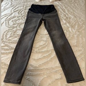H&M Super Skinny High Rib Mama Maternity Jeans. Slate Gray Size Small.